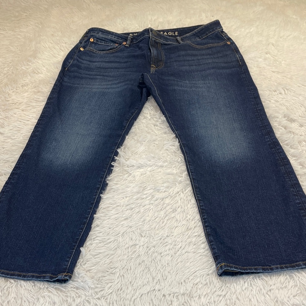 American Eagle Dark Blue Denim Jeans ORIGINAL BOOTCUT MENS 36/30